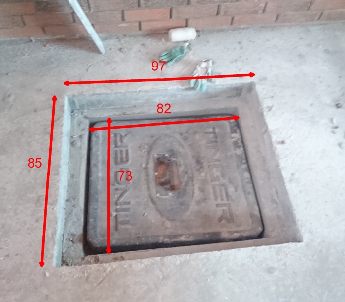 Крышка кессона 80х70 Крышка 80х70 пластикового погреба Tingrad