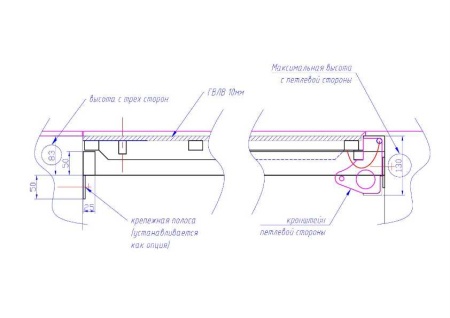 Люк напольный АМО в новом коробе схема с размерами для установки в облицованной напольным покрытием проем в полу после ремонта